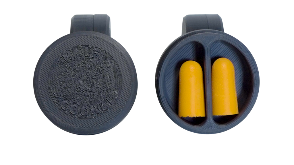 Compact Ear Plug Holder – Circular 2-Plug Disk